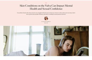 Preview of article on allure.com: 'Skin Conditions on the Vulva Can Impact Mental Health and Sexual'